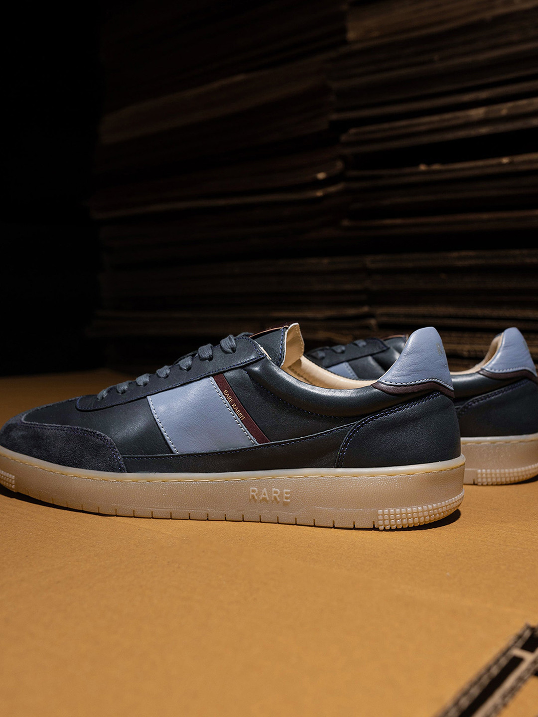 RARE RABBIT Men Sirius Colourblocked Leather Lace Ups Sneakers