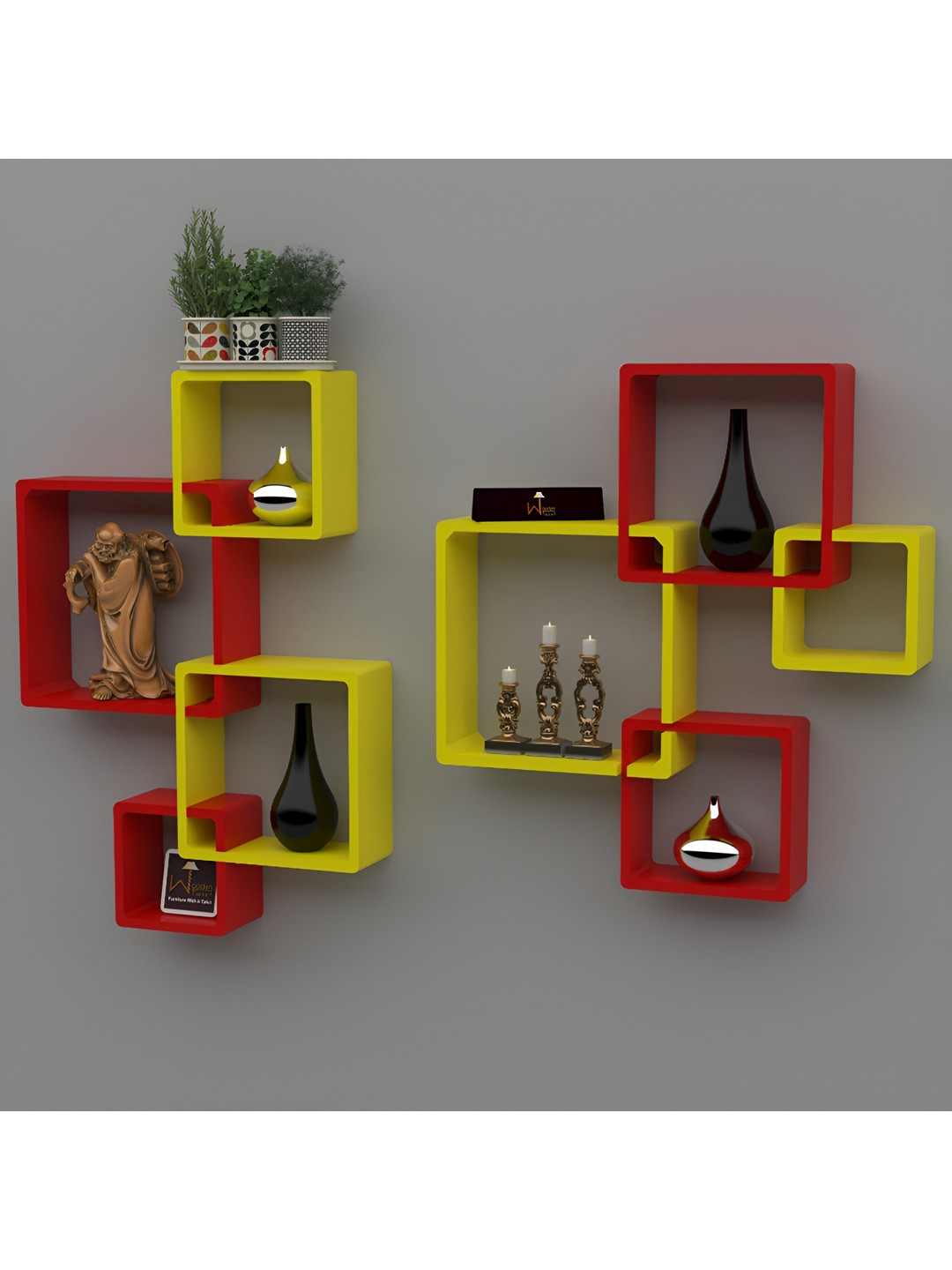 Wooden Twist Red & Yellow MDF
