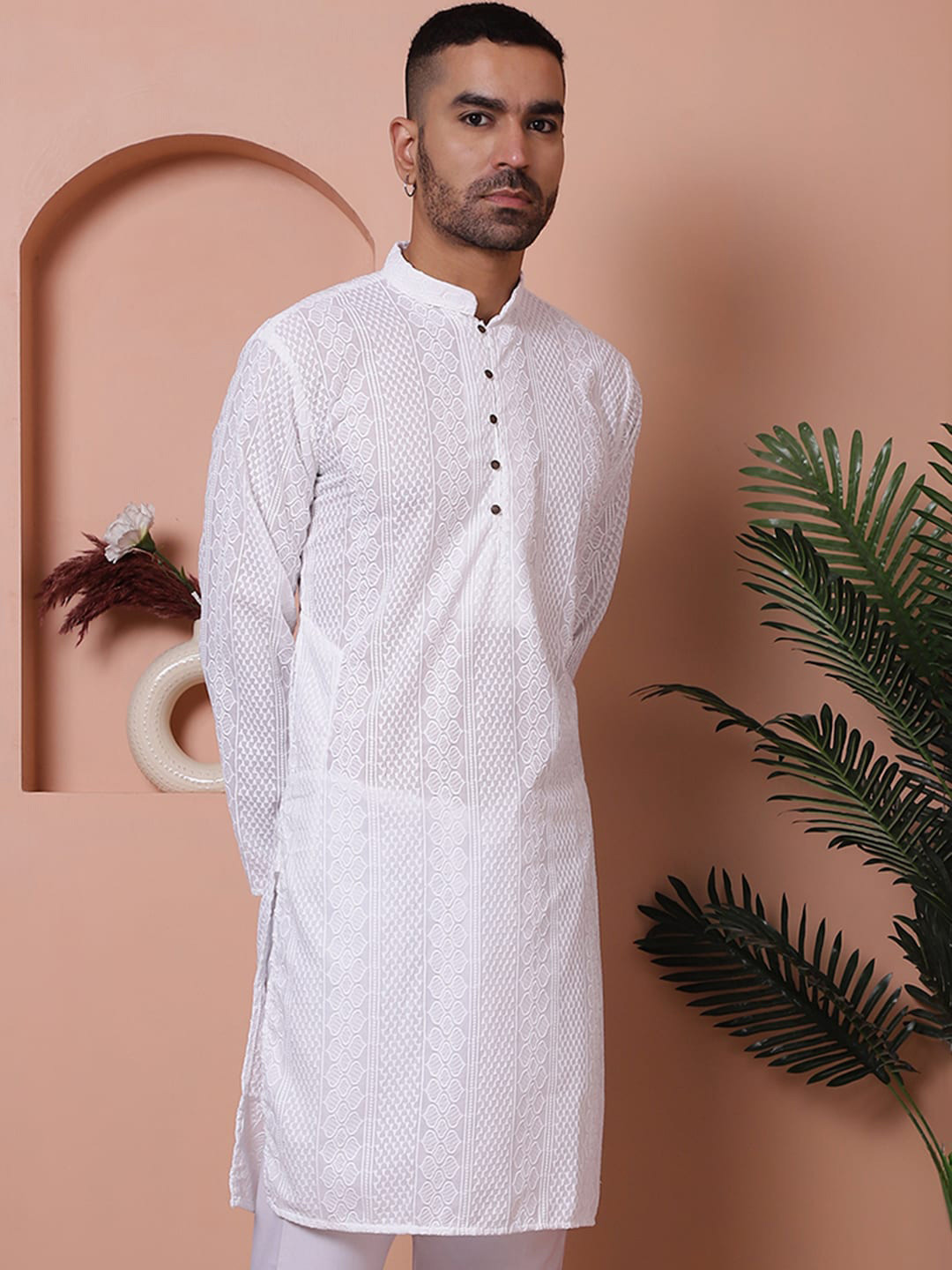 Jompers Men Ethnic Motifs Work Kurta