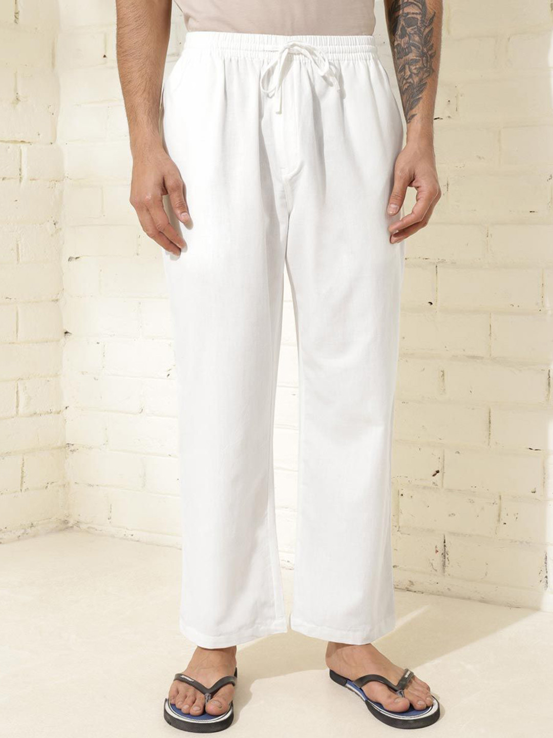 Fabindia Men Cotton Woven Pyjamas