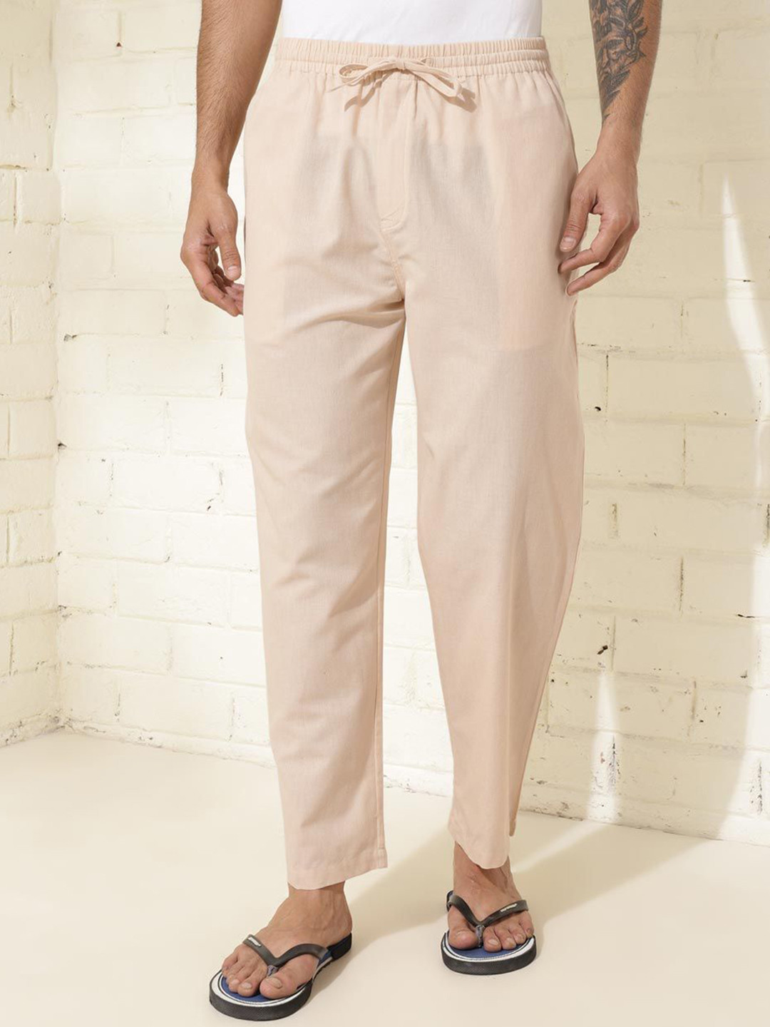 Fabindia Men Cotton Woven Pyjamas