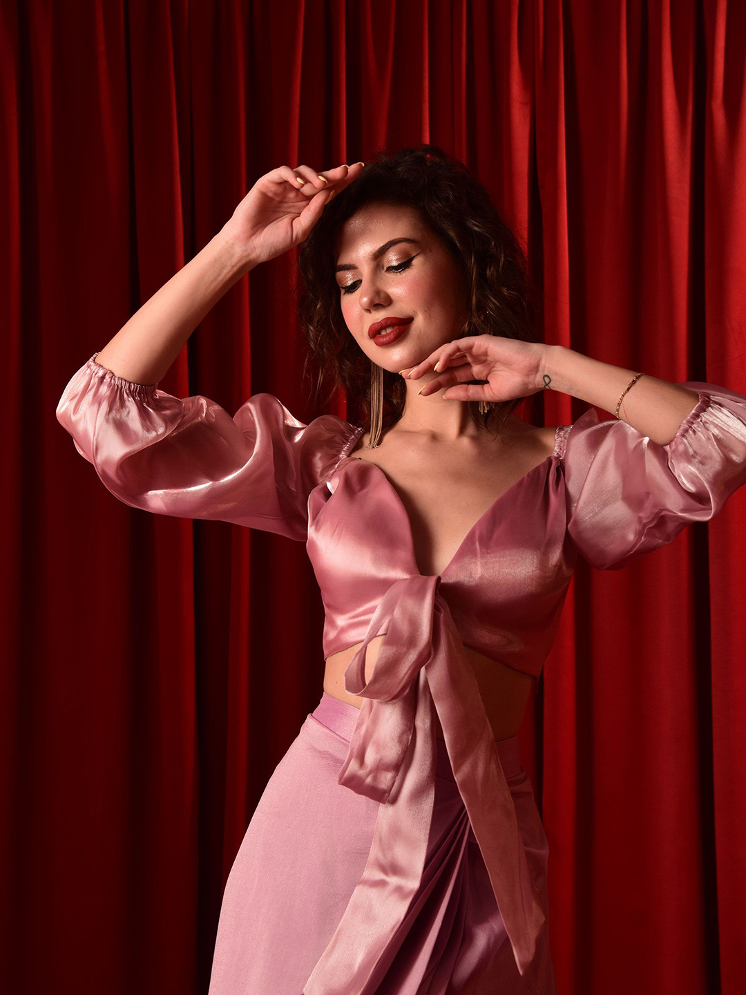 Laalzari Puff Sleeve Saree Blouse