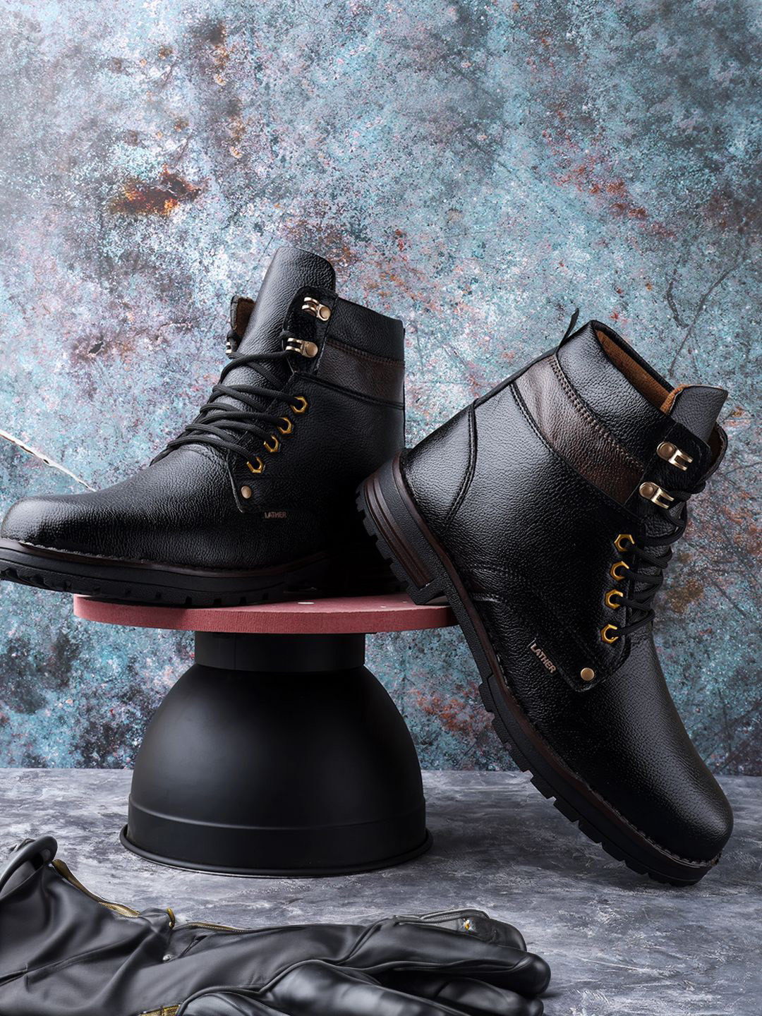 WIXOM Men Lace-Up Regular Boots