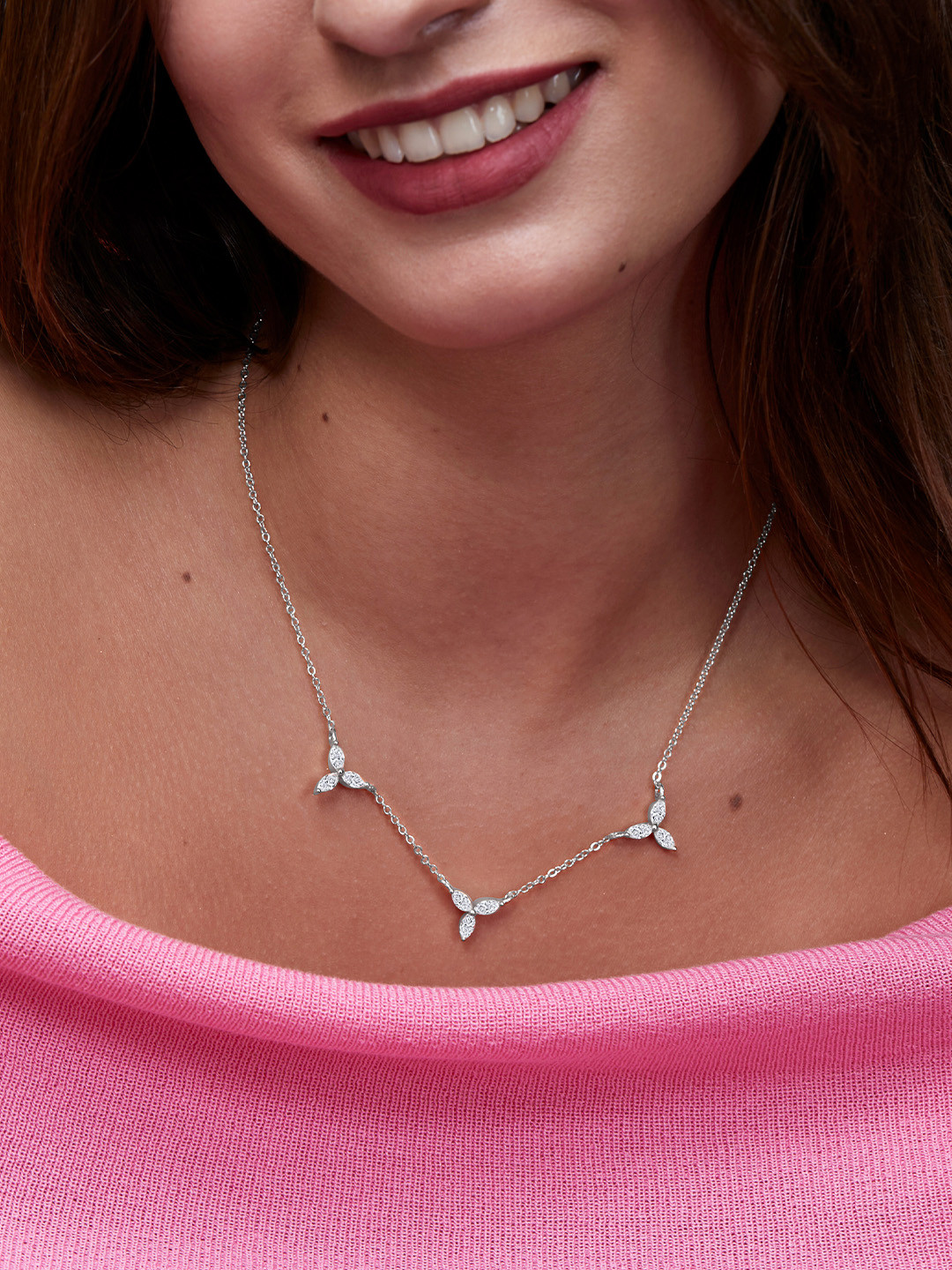MINUTIAE Brass Silver-Plated Handcrafted Necklace
