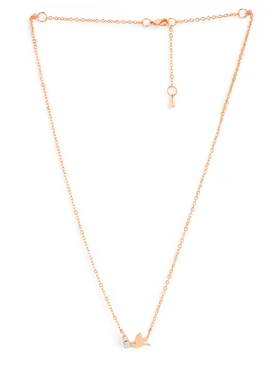MINUTIAE Brass Rose Gold-Plated Pendant Necklace