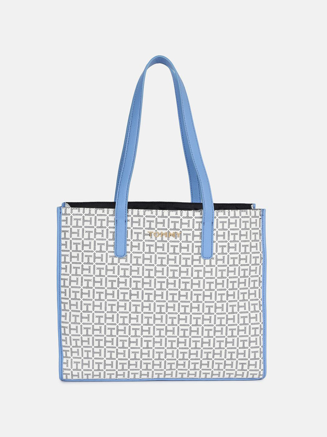 Tommy Hilfiger Oversized Structured Shoulder Bag with Cut Work