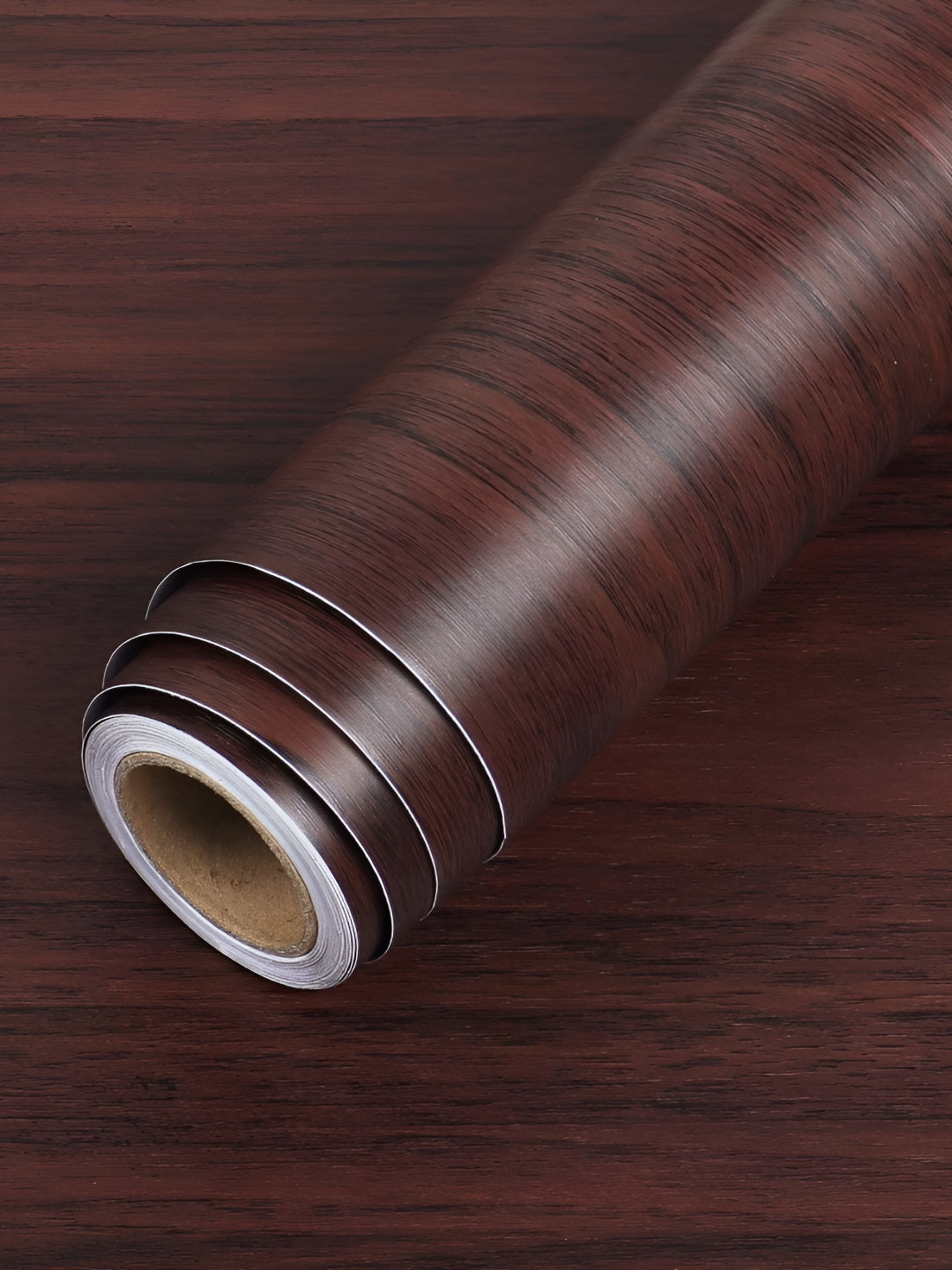 Aura Brown Solid Print Self Adhesive Wall Sticker