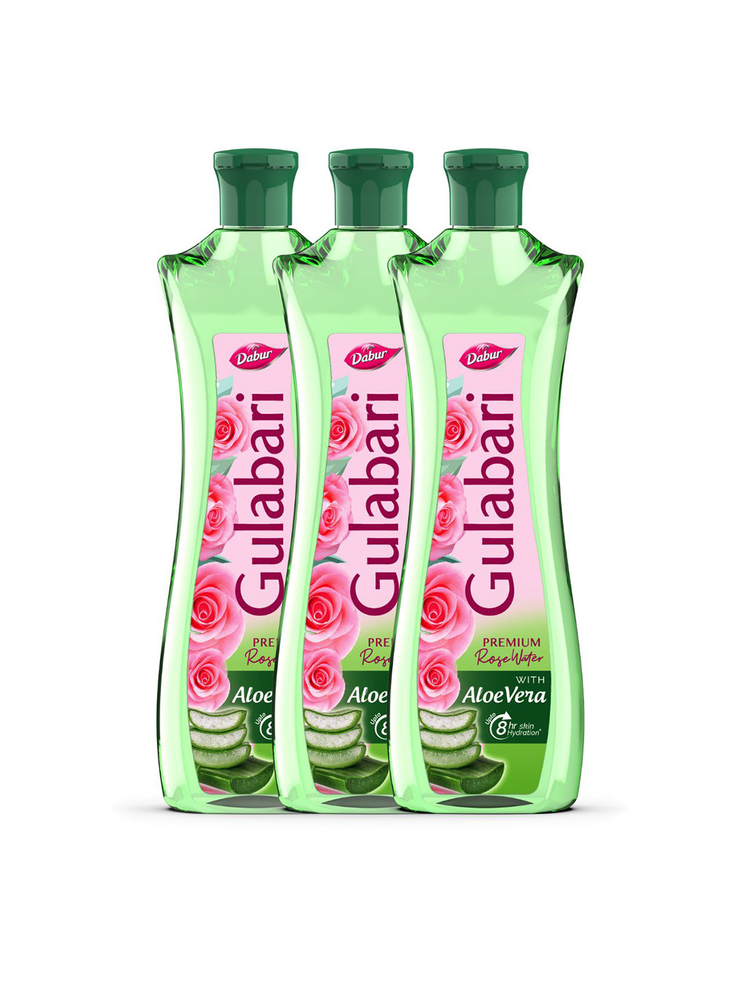Dabur Set of 3 Gulabari Premium Rose Water Face Toner For Hydrated Skin - 400ml Each
