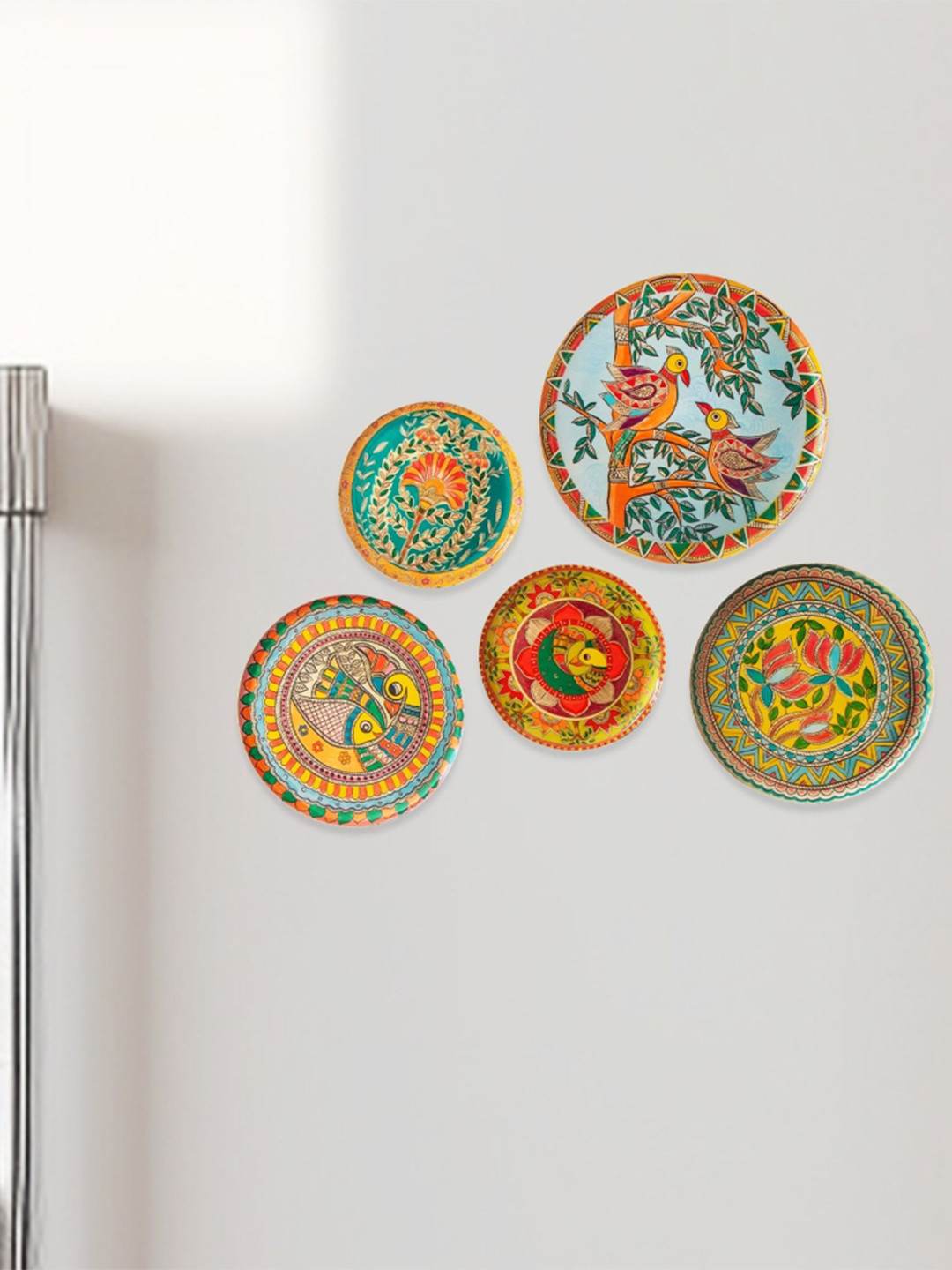 RITUALISTIC Set of 5 Madhubhani Art Printed Fridge Magnet