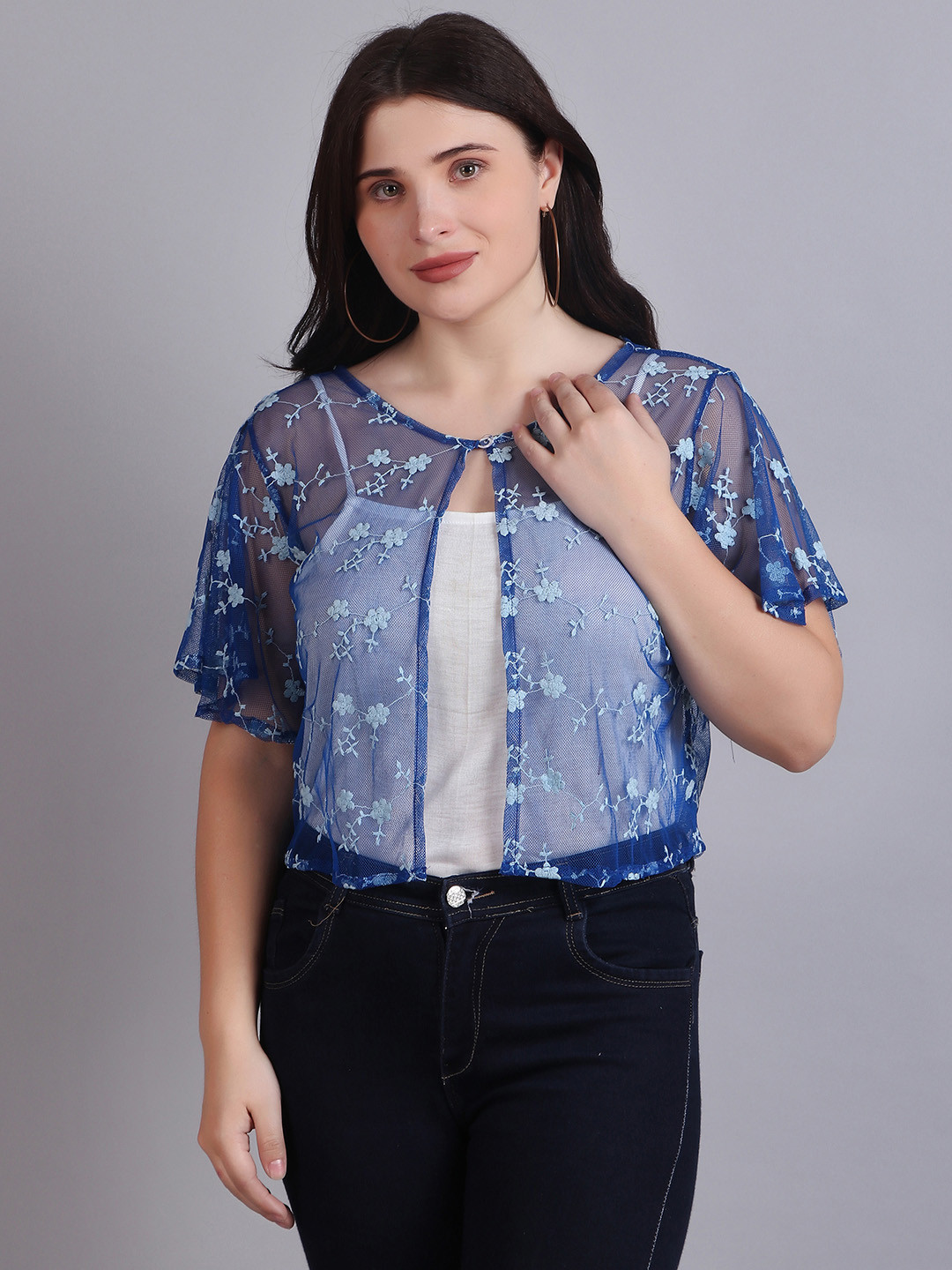 Dressitude Women Crop Button Shrug