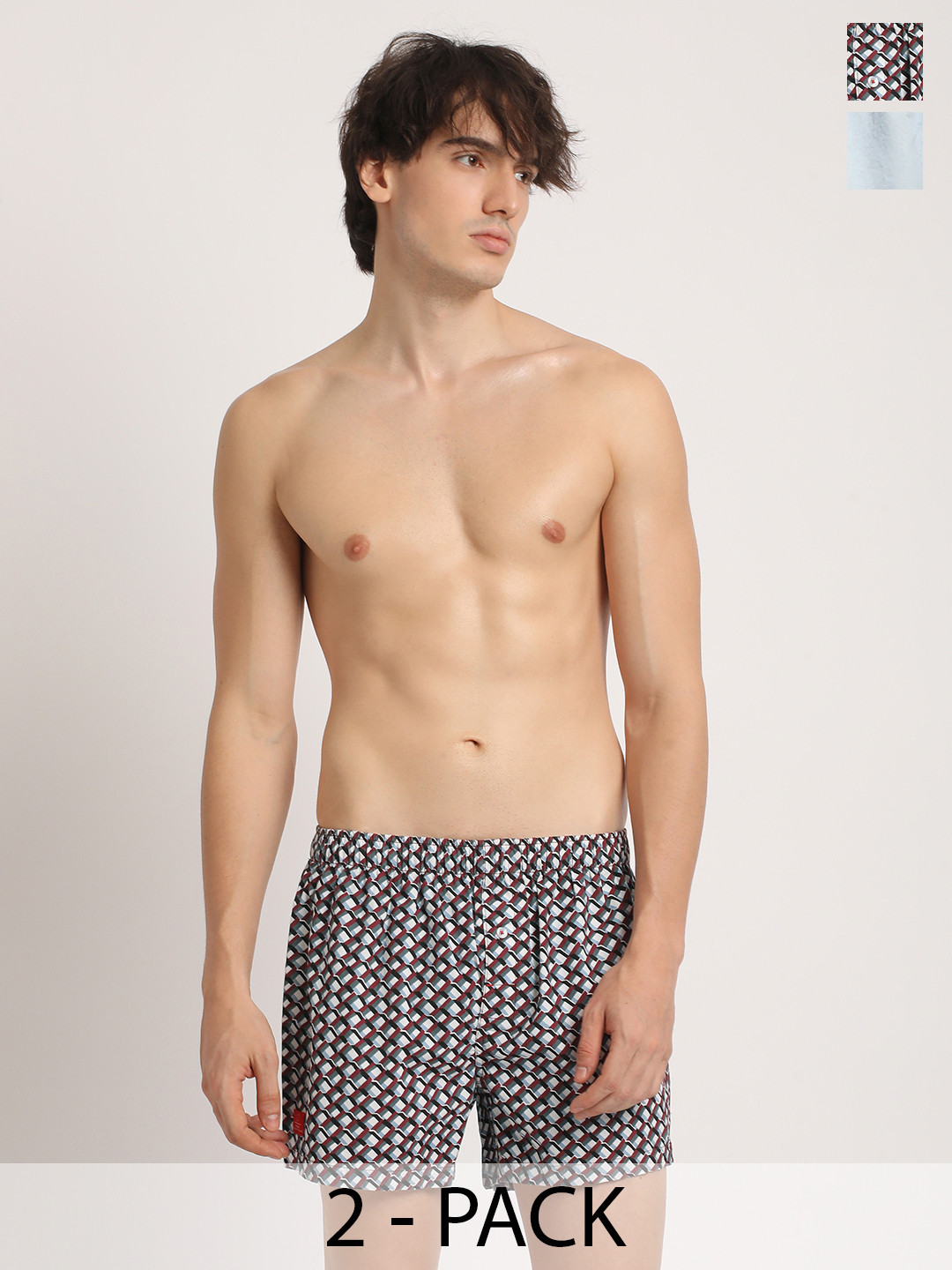 THE BEAR HOUSE Pack Of 2 Assorted Pure Cotton BoxersBOX-CHEZOL-AS