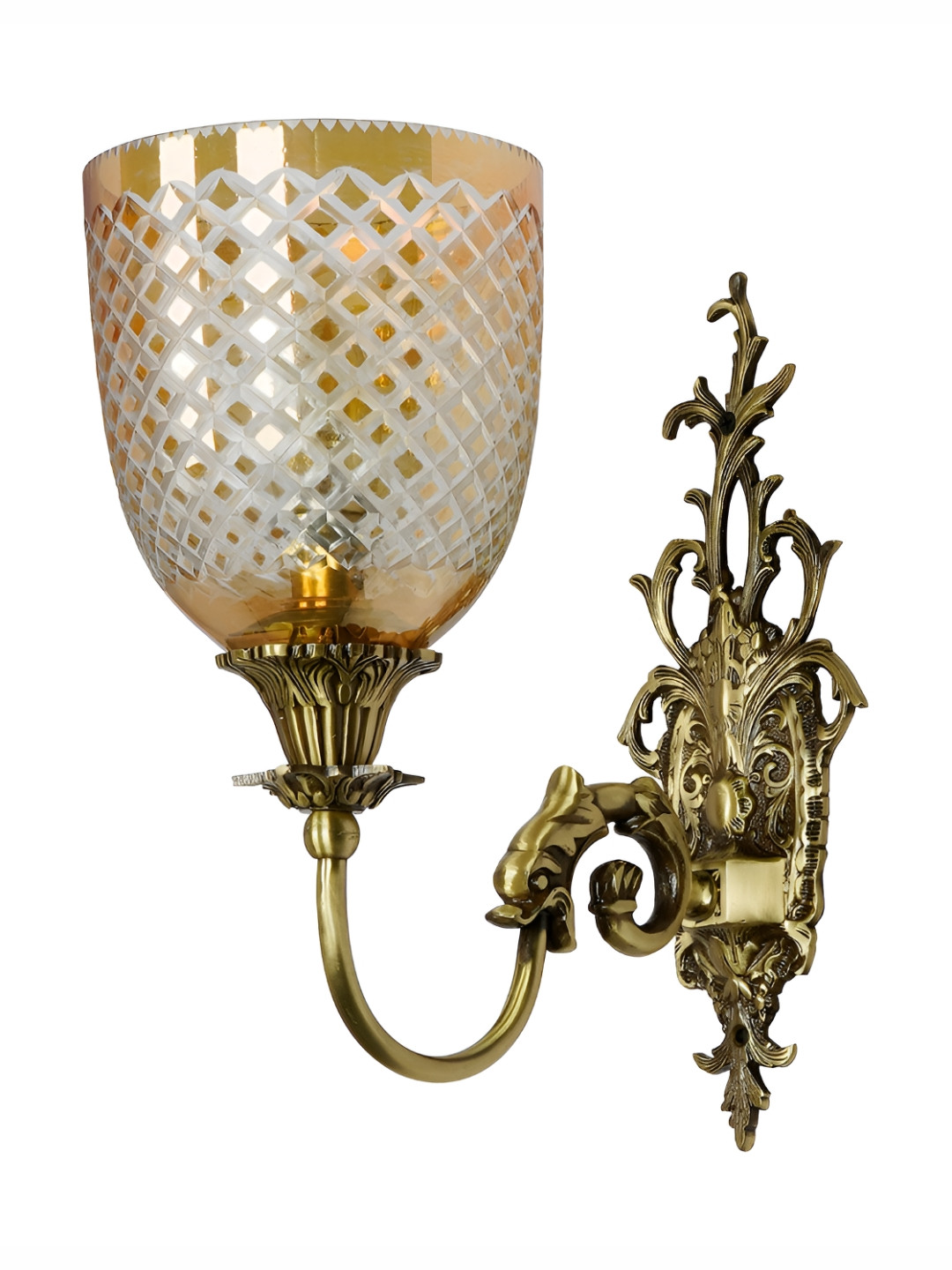 Fos Lighting Beige Textured Glass Wall Lamp