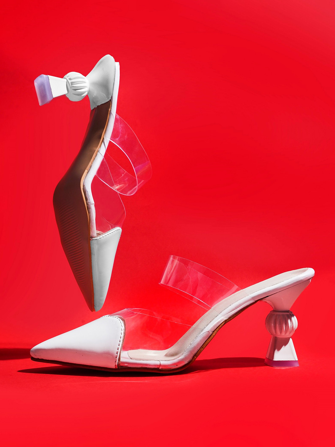 Try Me Pointed Toe Kitten Heel Mules