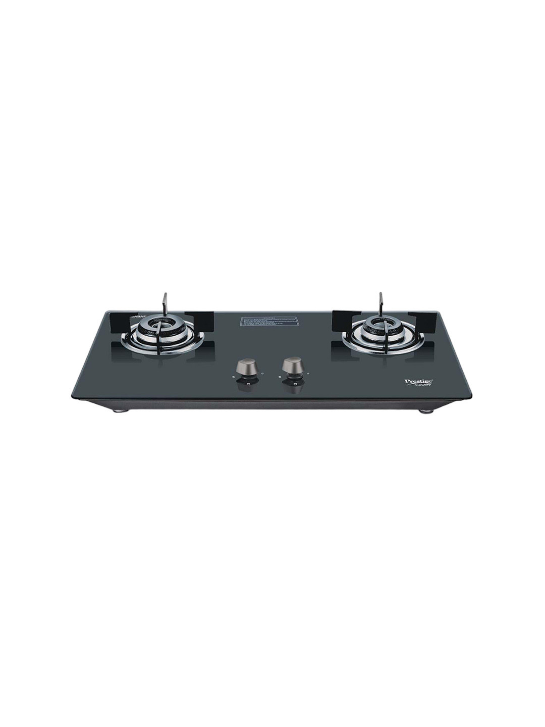 Prestige Desire Hobtop PHTD 02 AI Black Toughened Glass Top 2 Sabaf Burners Gas Stove