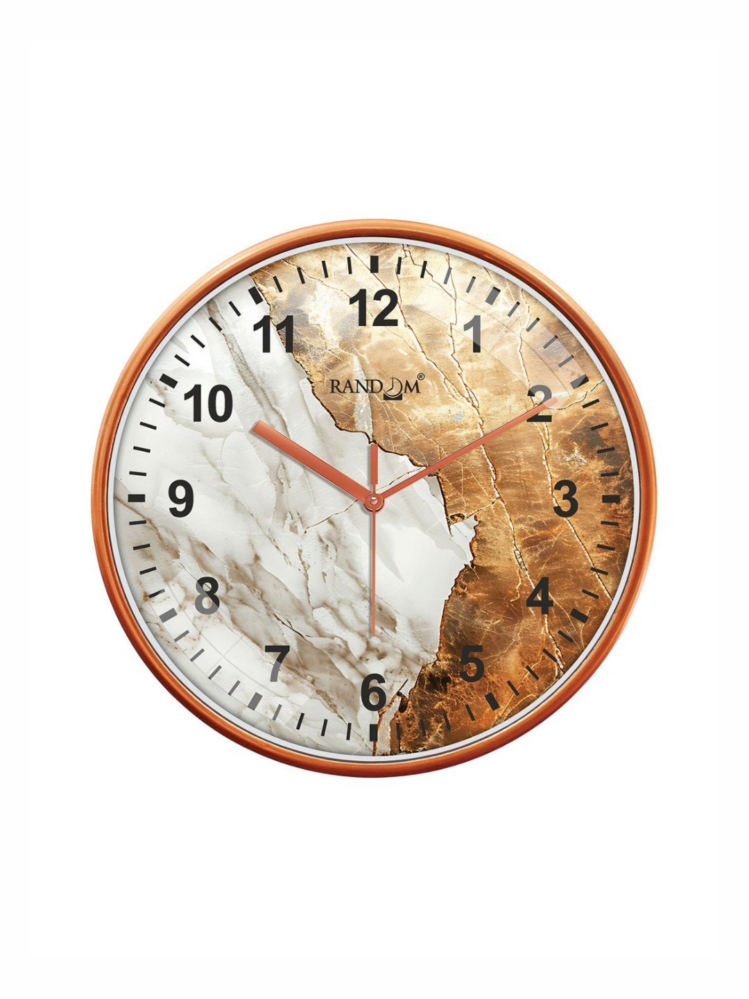 RANDOM Non-Ticking White Plastic Silent Clock Round Battery Analogue Wall Clock-30cm