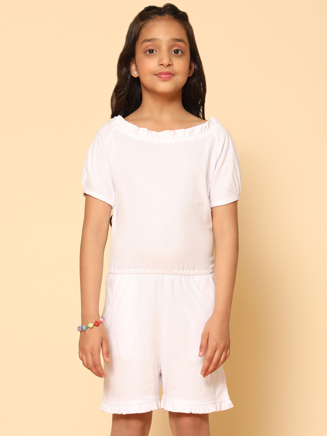Kids Cave Girls Short Sleeves Playsuit