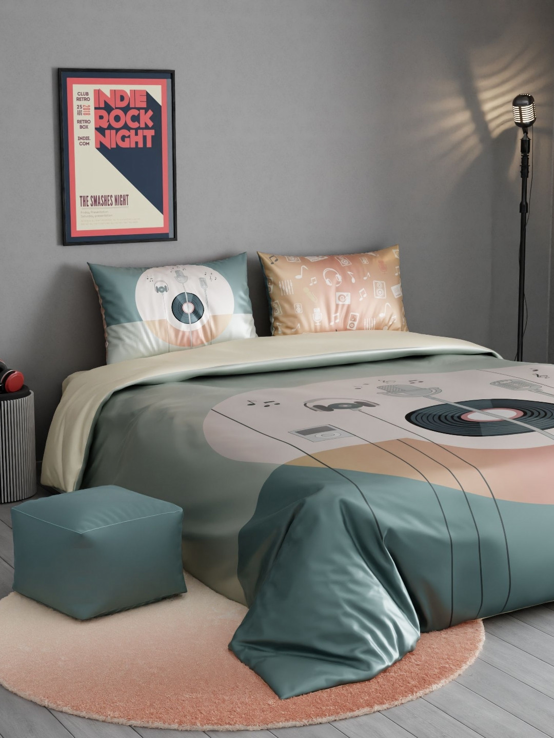 QuirkLoom Wrapsody Printed Sateen Double Bedding Set