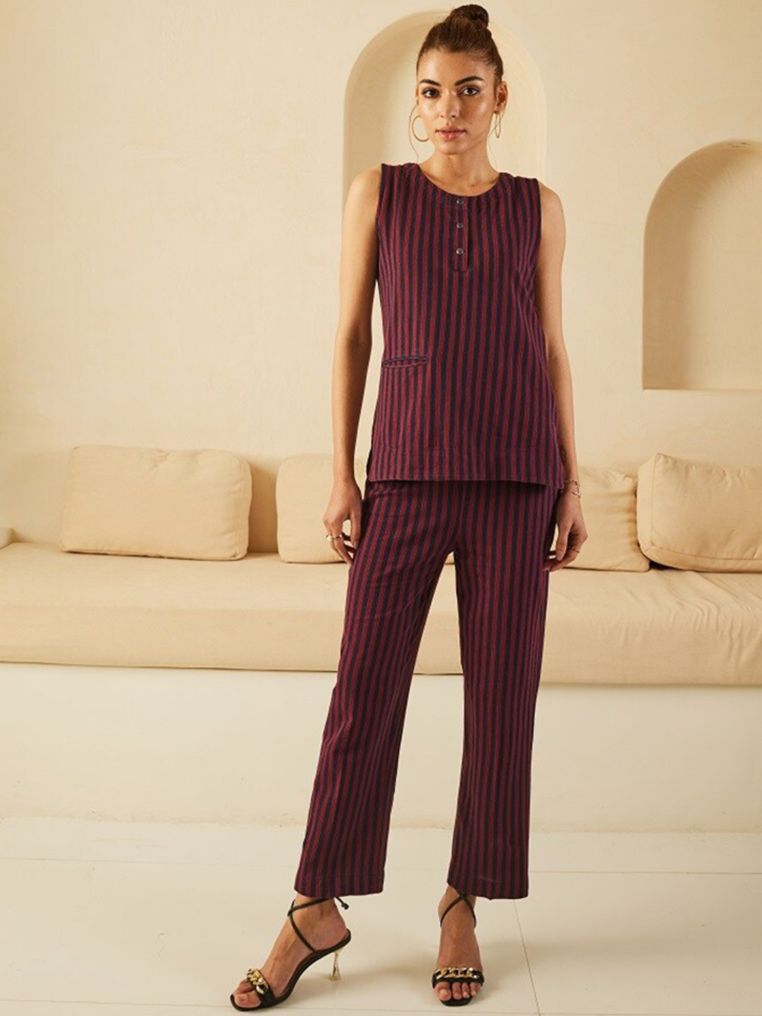 STADO Women Floral Regular Kurti with Trousers