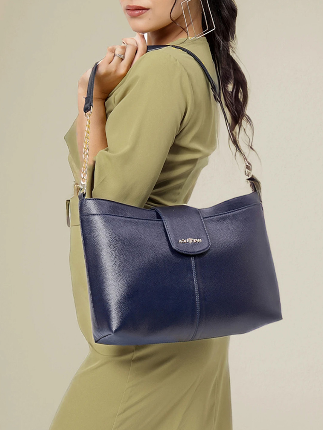 AQUATAN Textured Structured Formal Handheld Bag