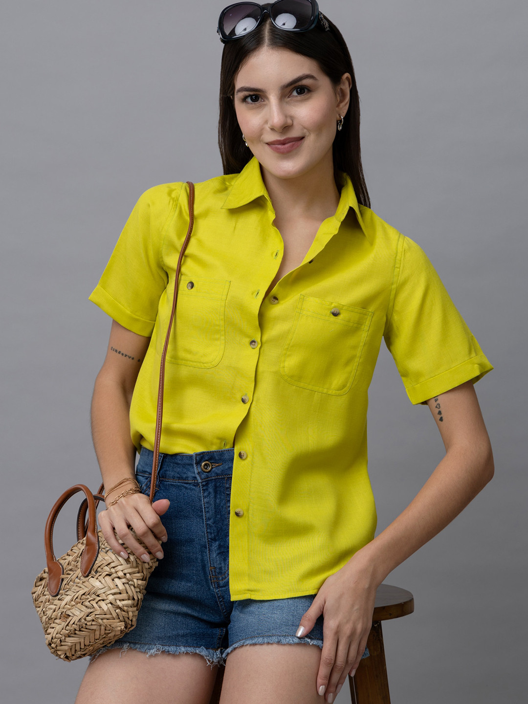 PURYS Smart Pocket Detailing Casual Shirt