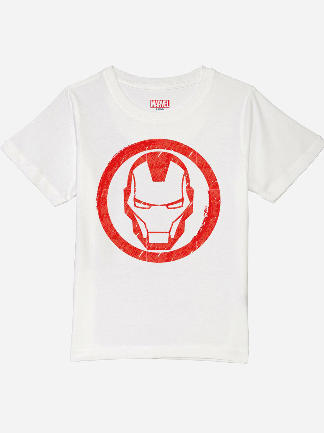 YK Marvel Boys Avengers Colourblocked Pure Cotton Applique T-shirt