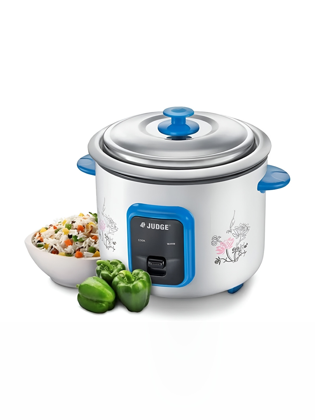 JUDGE By Prestige White & Blue Electric Pressure Cooker 1.8 L