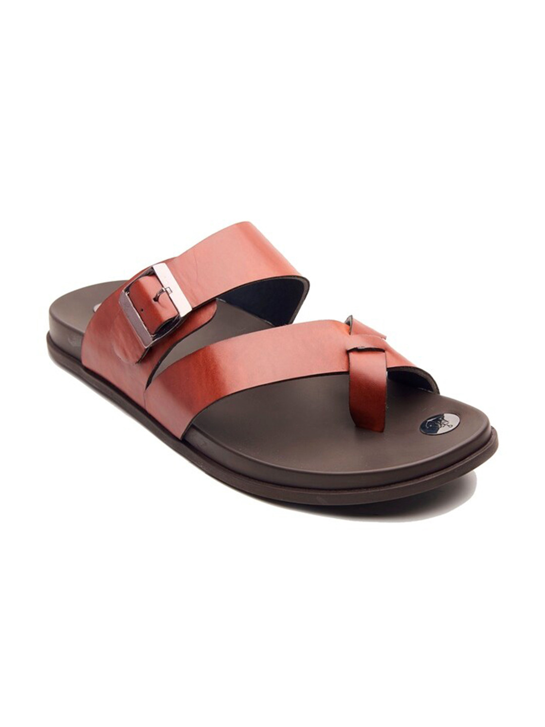 MICHAEL ANGELO Tan Striped Thong Flip-Flops