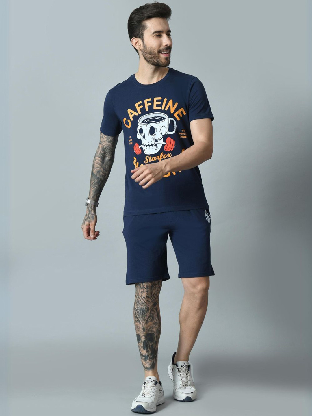 STARFOX Printed Short Sleeve T-Shirt & Shorts Co-Ords
