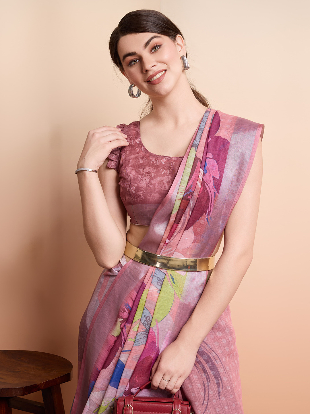 RACHNA  Floral Art Prints Saree