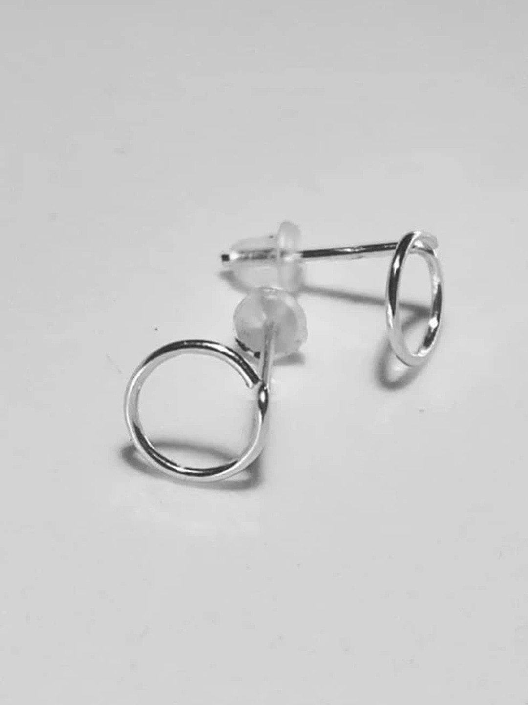 Goldnera Women Geometric Studs Silver-Plated Earrings