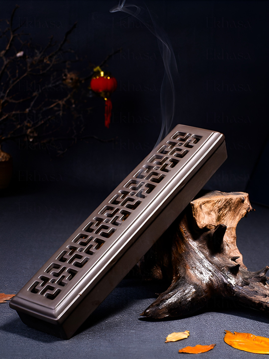 Ekhasa Brown Ceramic Dhoop Dhani Incense Stick Holder