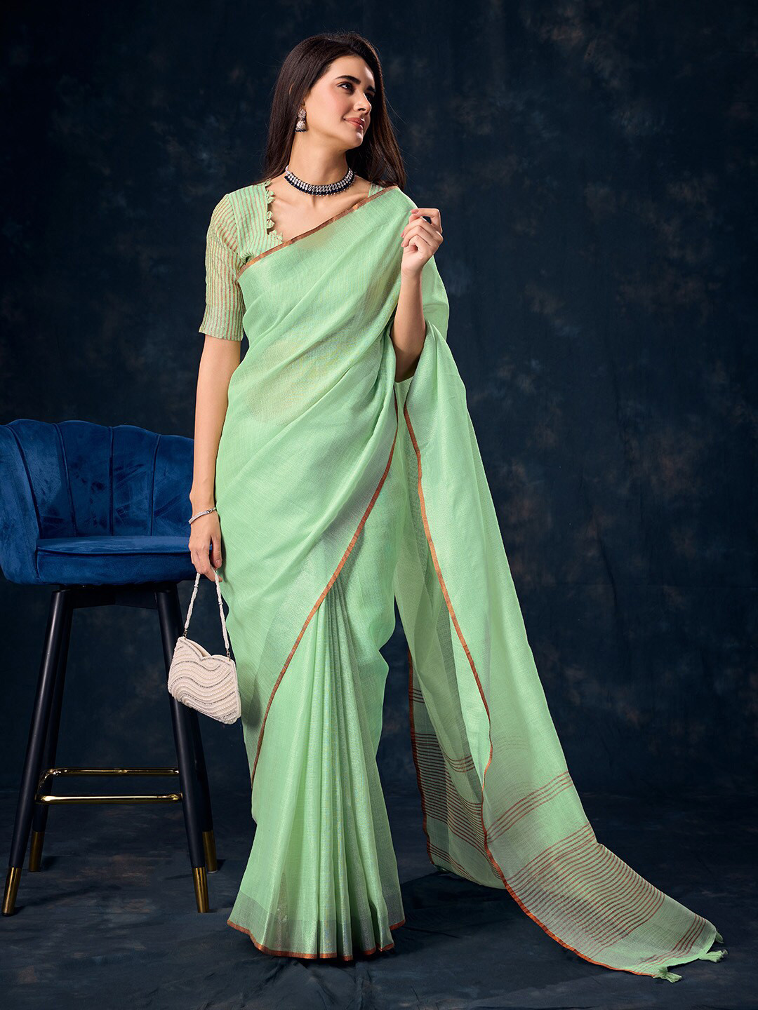 Ishin Zari Tissue Saree