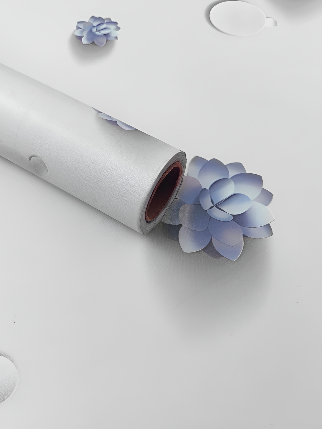 ANNA CREATIONS Blue Floral Printed Waterproof Wallpaper