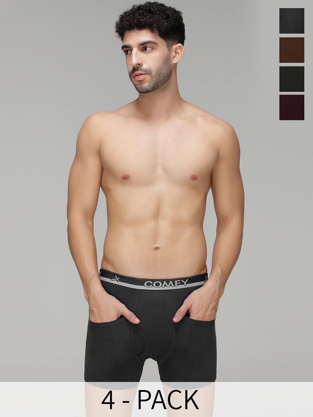 AMUL COMFY Pack Of 4 Airforce Trunks AC-FCTRIE-AF-SB-NY-MAR-4XL-4PC