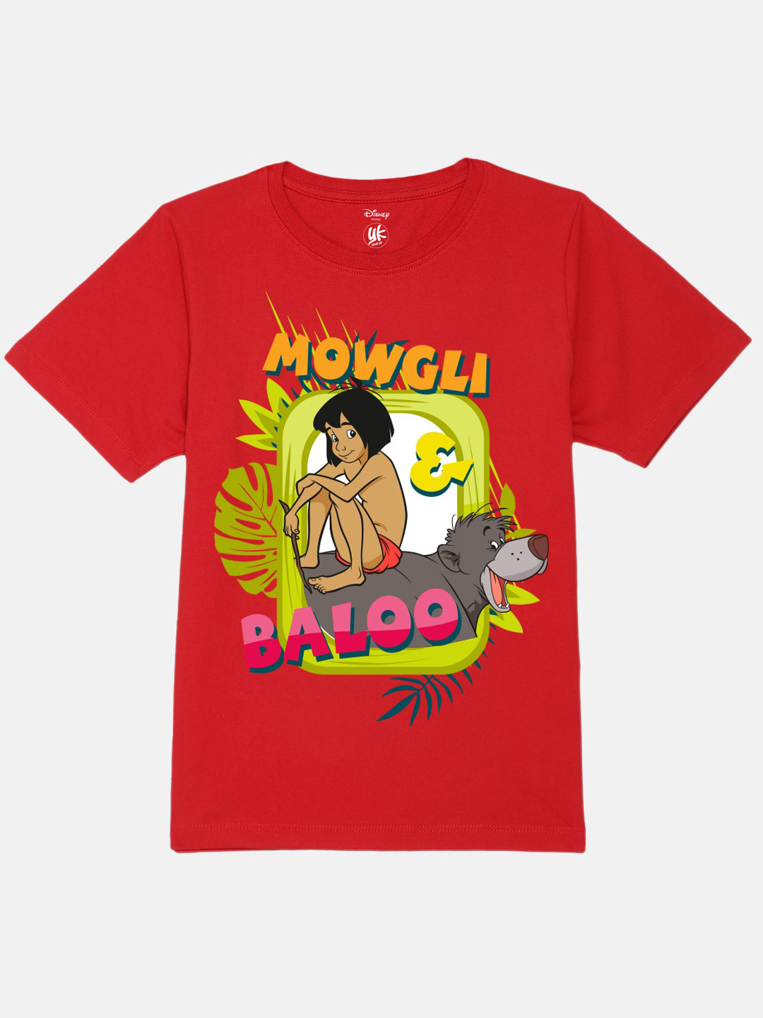 YK Disney Boys Graphic The Jungle Book Printed Pure Cotton T-shirt