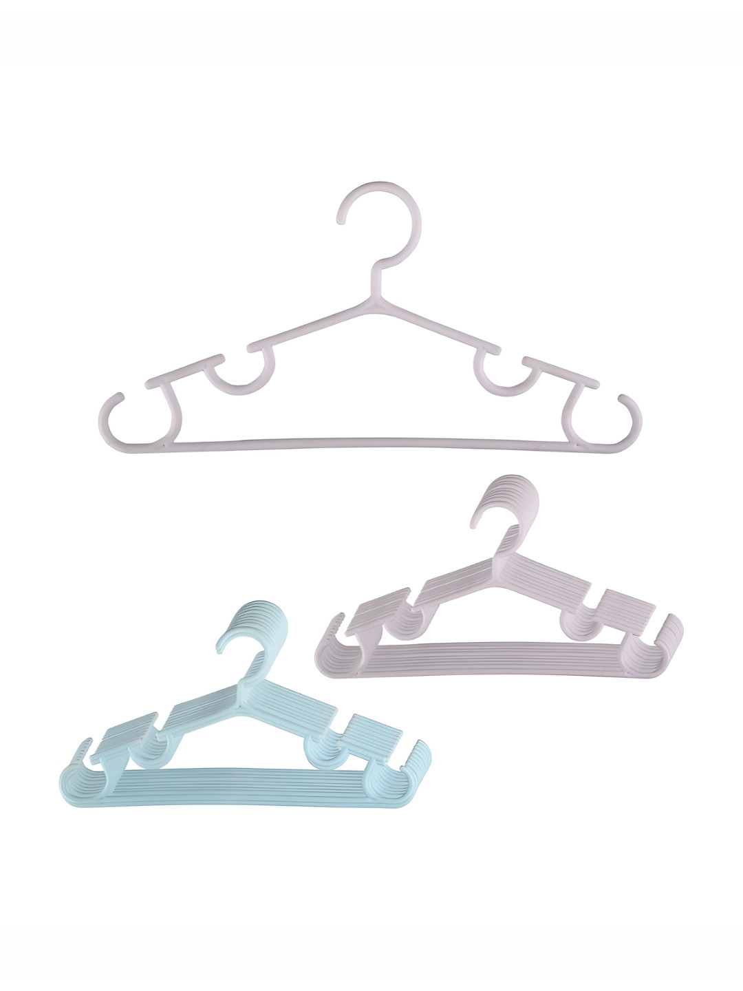 Kuber Industries 20 Pieces Blue & White Bar Hangers