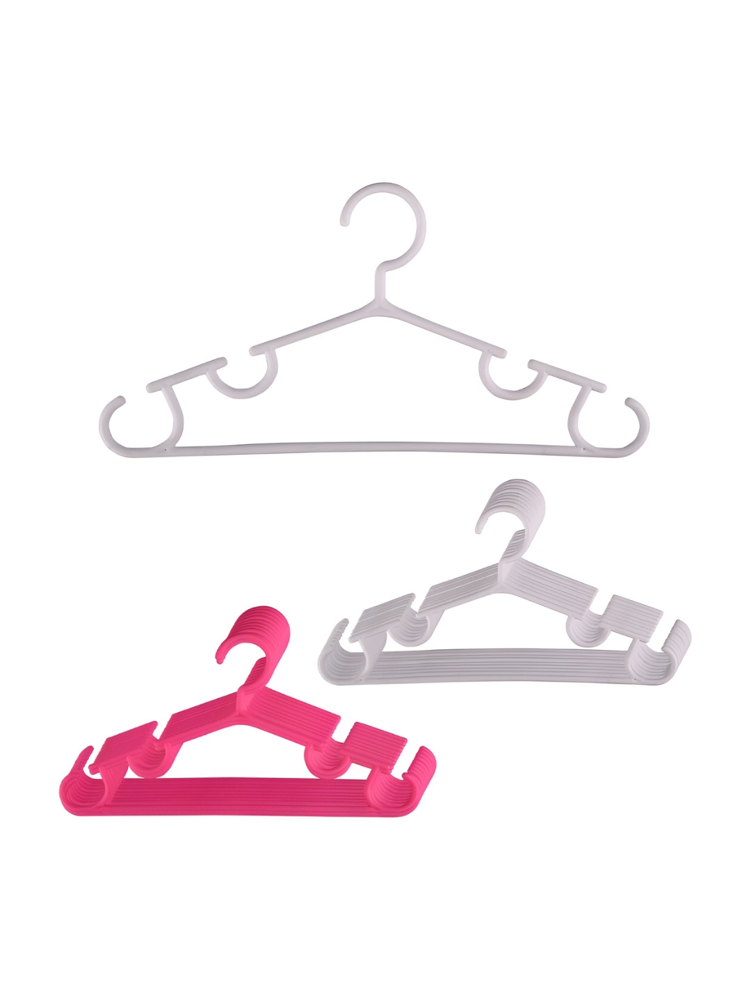 Kuber Industries 20 Pieces Pink & White Bar Hangers