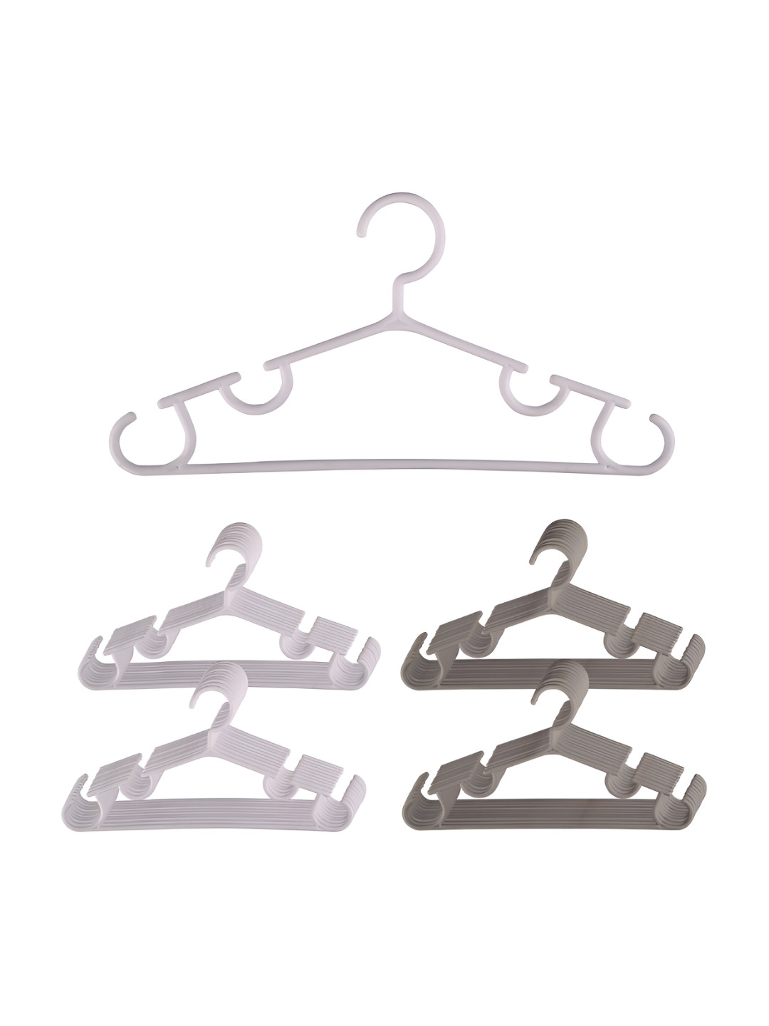 Kuber Industries 40 Pieces Grey & White Bar Hangers