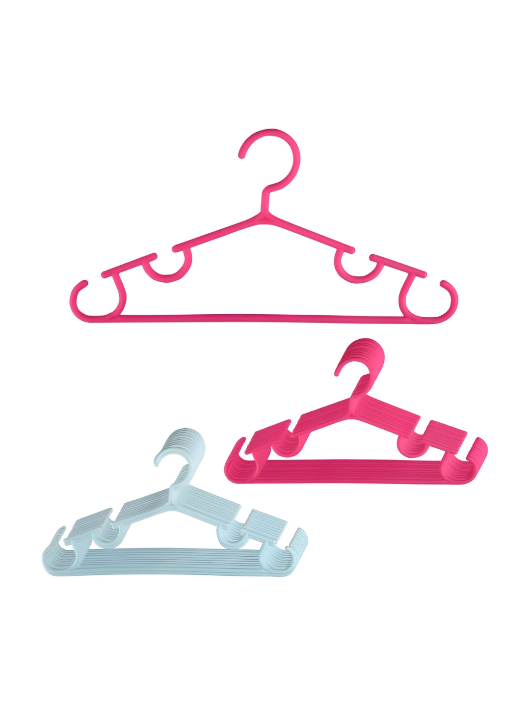 Kuber Industries 20 Pieces Pink & Sky Blue Bar Hangers