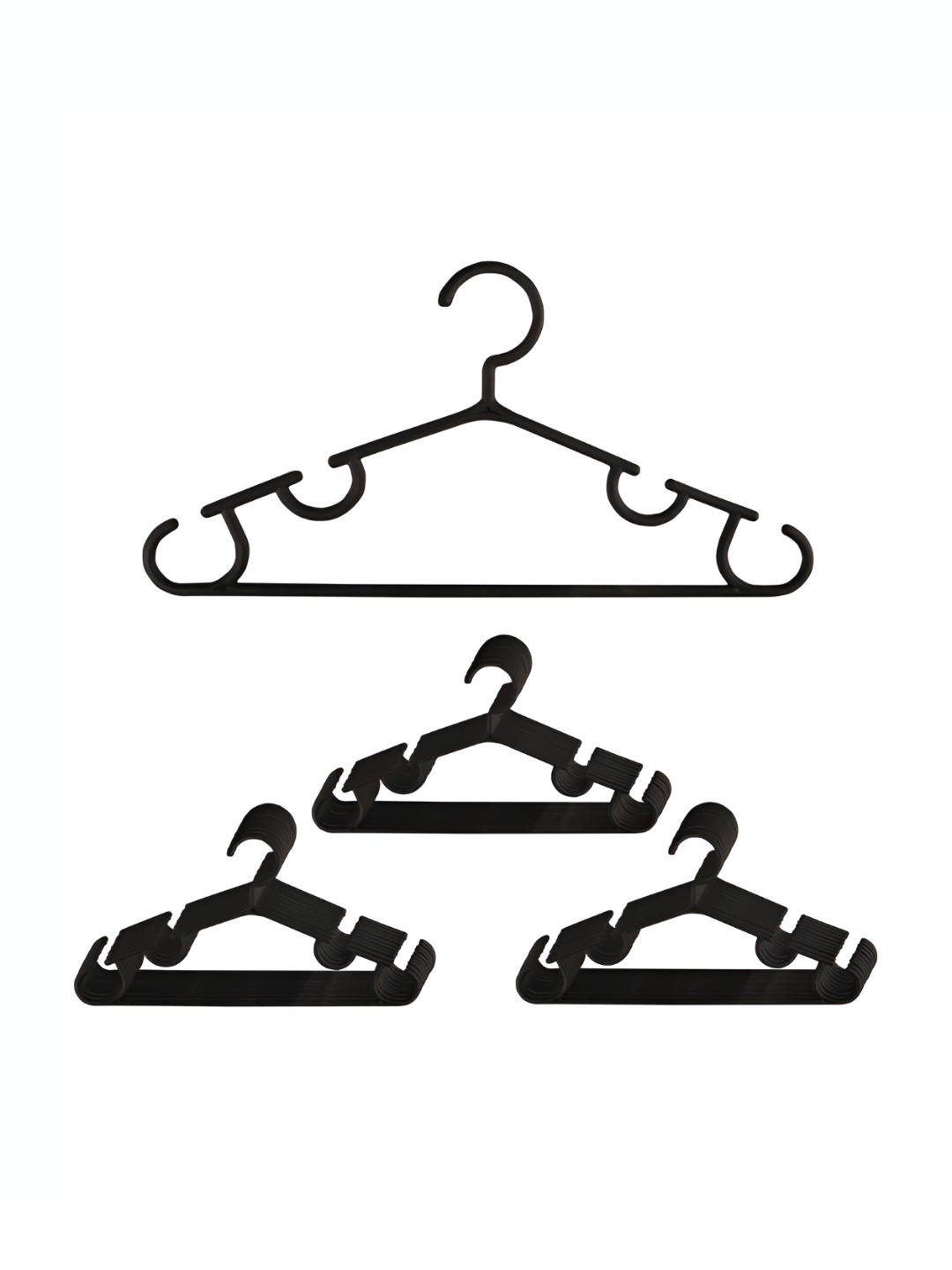 Kuber Industries Pack Of 30 Black Bar Hangers