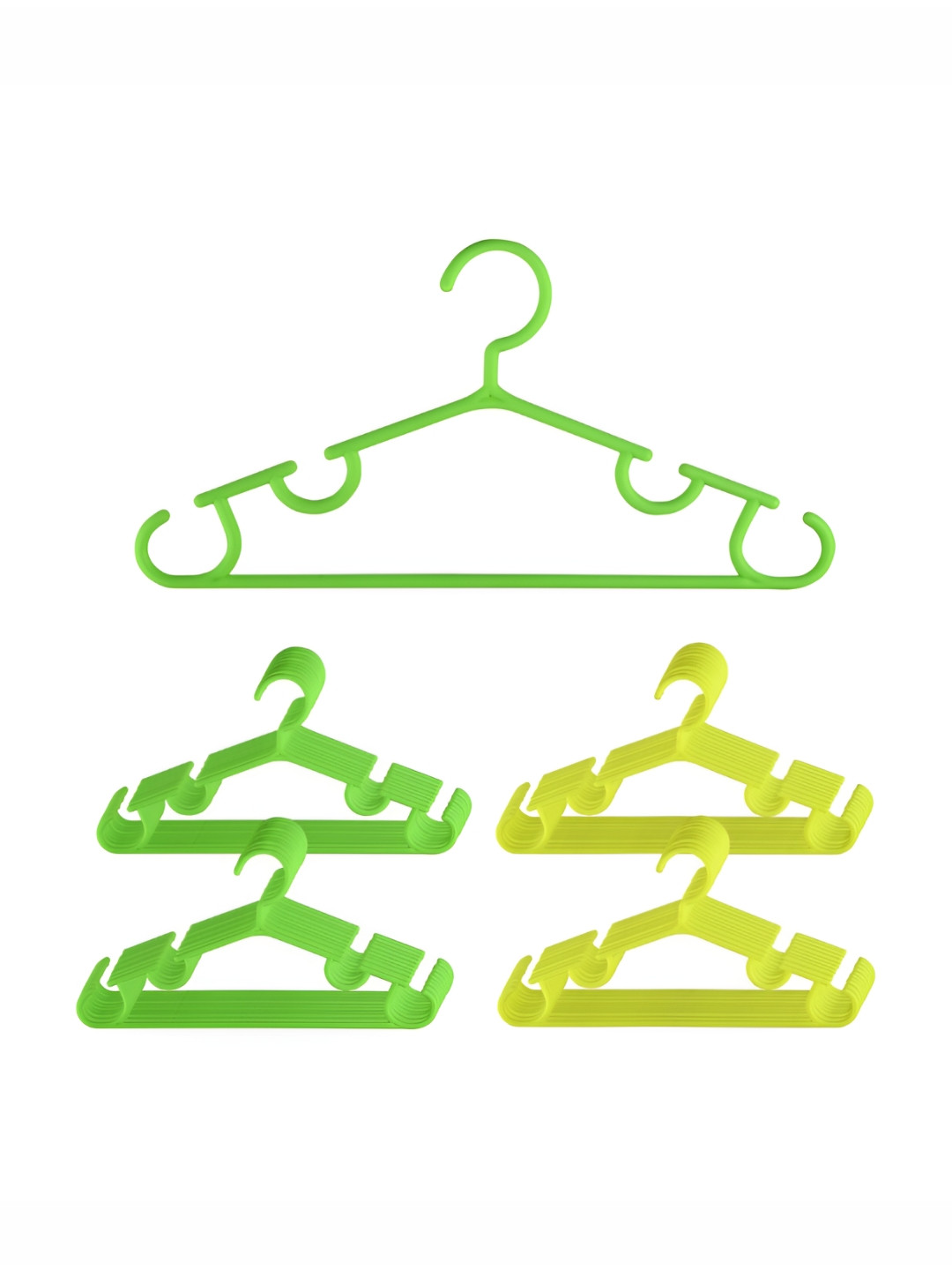Kuber Industries 40-Pieces Green & Yellow Clothes Hangers