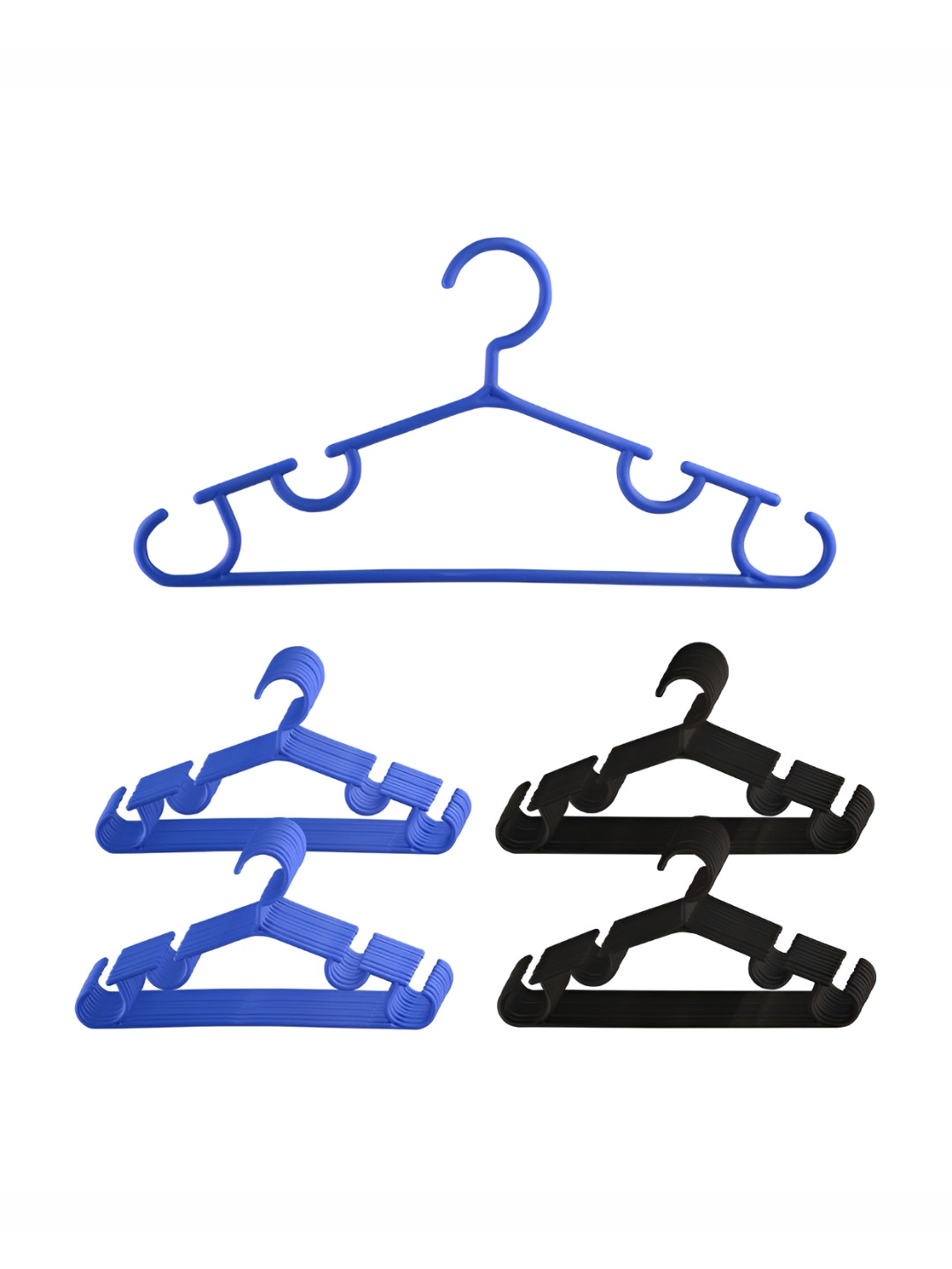 Kuber Industries 40 Pieces Dark Blue & Black Bar Hangers