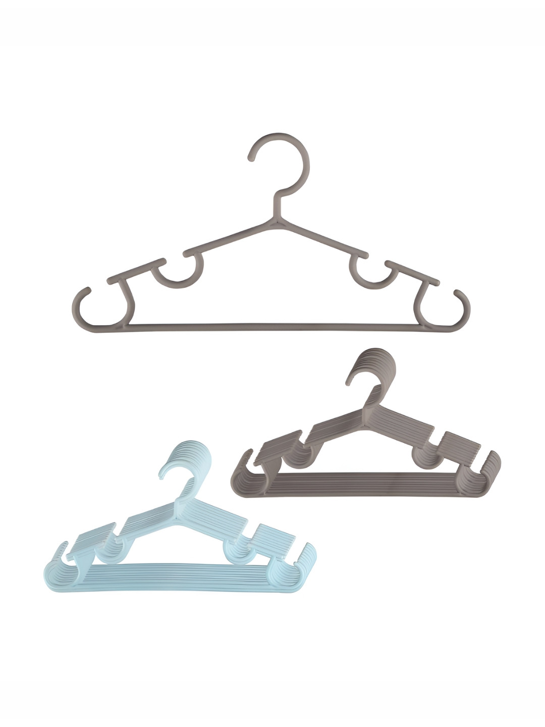 Kuber Industries 20 Pieces Grey & Sky Blue Bar Hangers