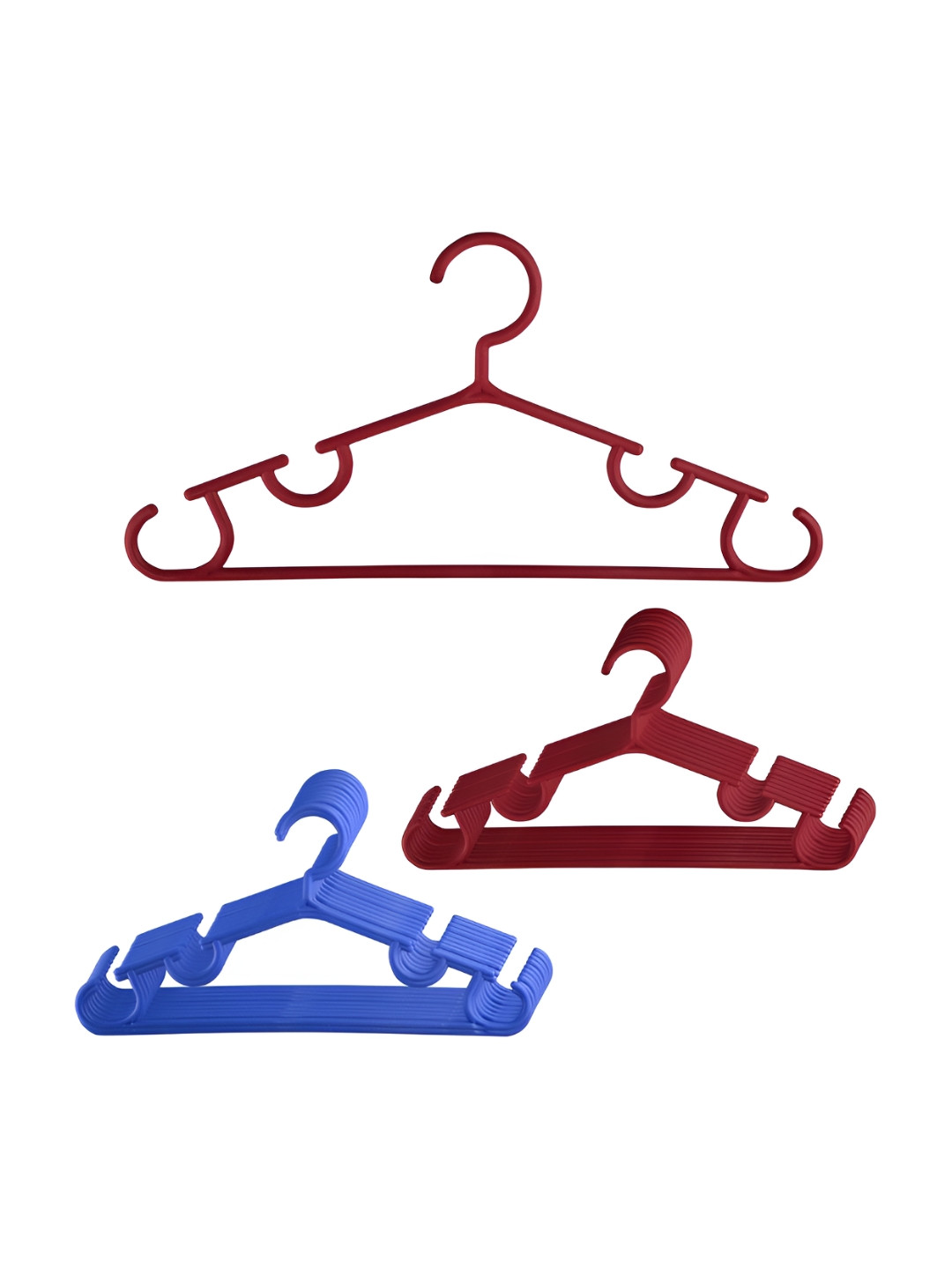Kuber Industries 20Pcs Maroon & Blue Bar Hangers