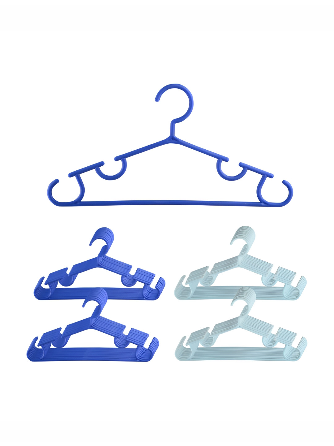 Kuber Industries 40 Pieces Dark Blue & Sky Blue Bar Hangers