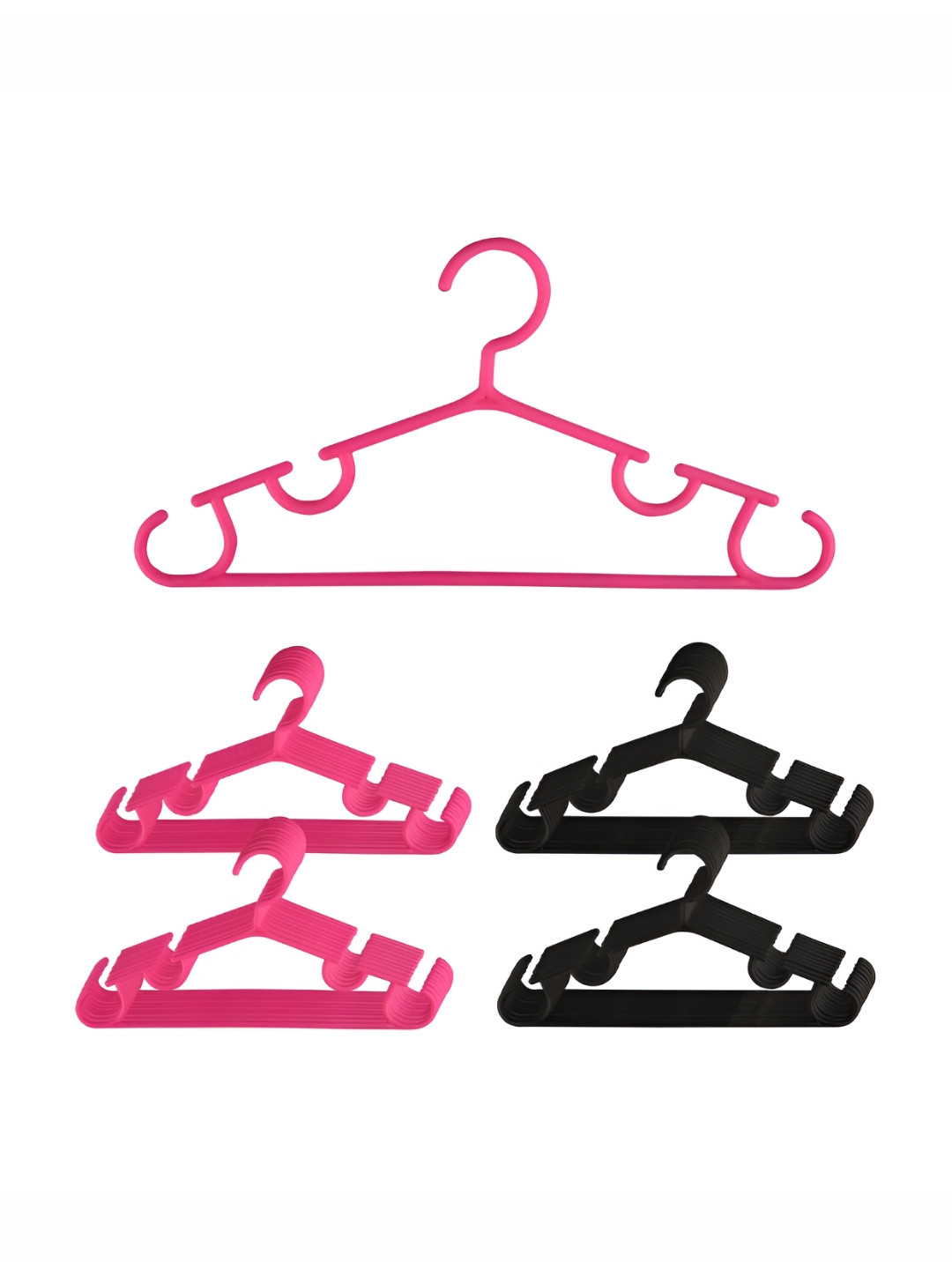 Kuber Industries Set of 40 Pink & Black Bar Hangers