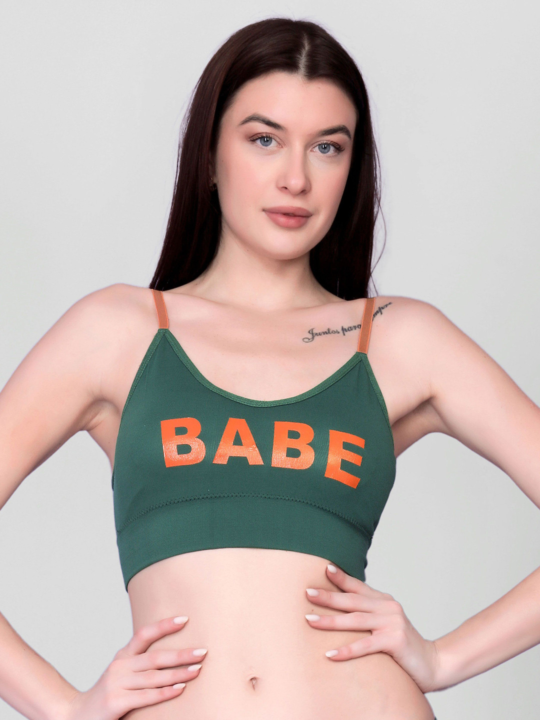 Flenzy Typography Bra Full Coverage GBra026_DG