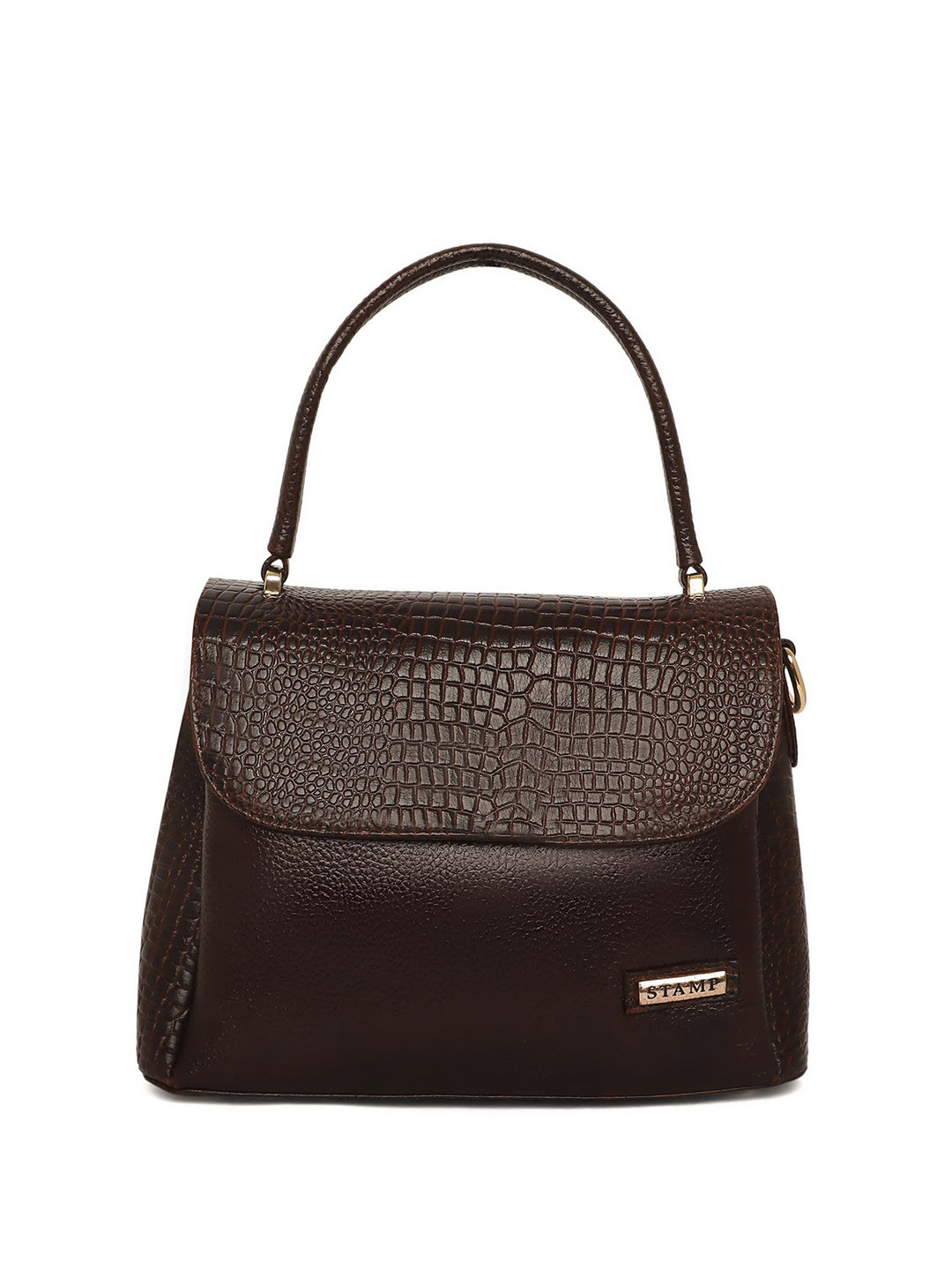 Stamp Leather Handheld Bag