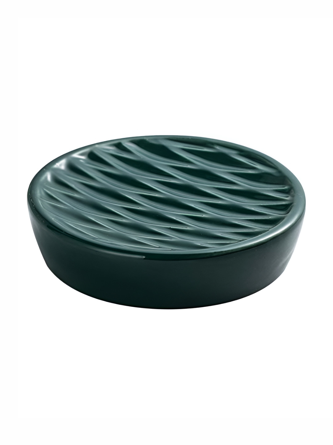 UMAI Green Textured Contemporary Matte Finish Ceramic Soap Dish