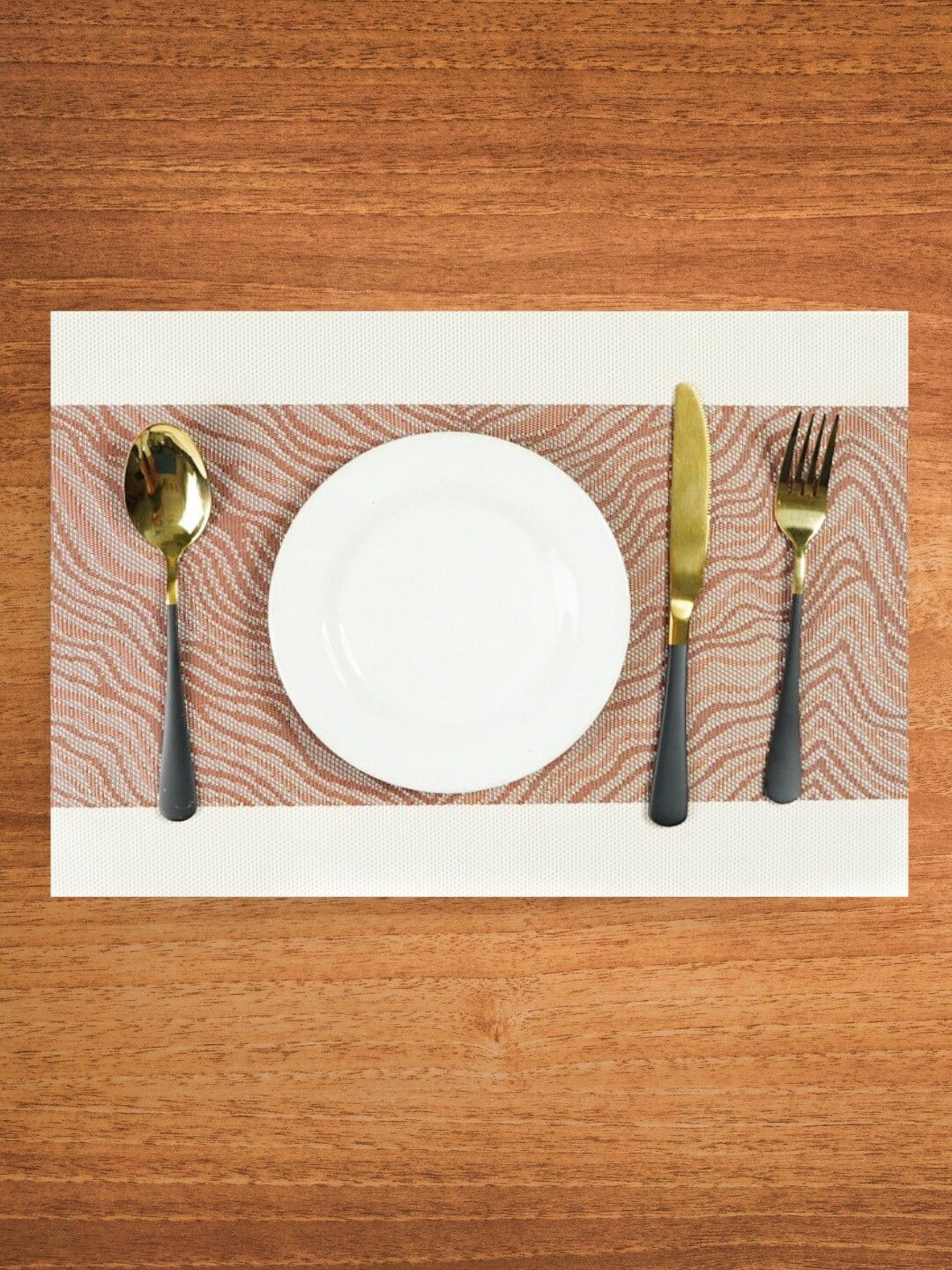 UniKart Brown 4 Pieces Printed Table Placemats